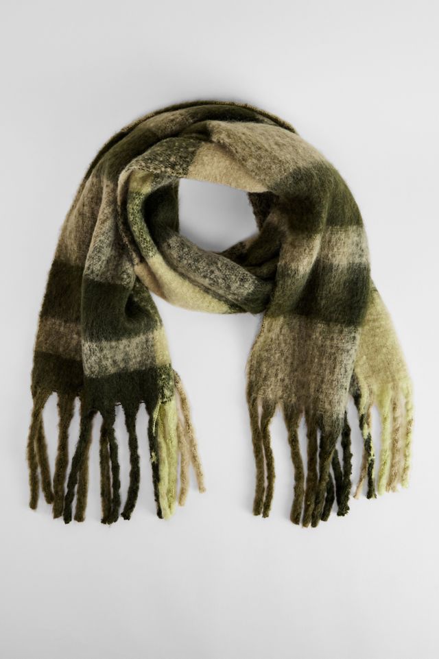 Loom Grüner Karierter Schal #1