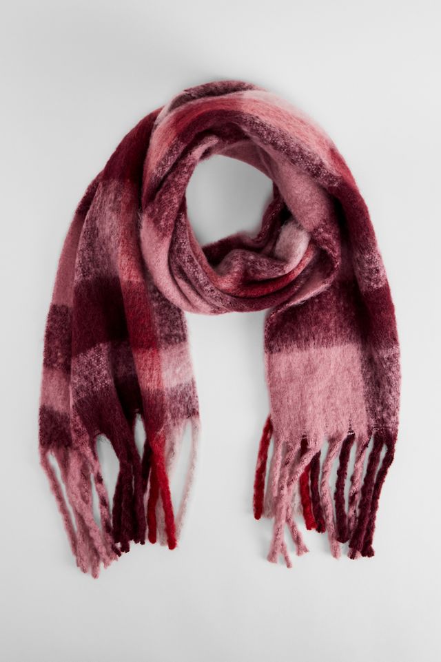 Loom Red Check Scarf #2