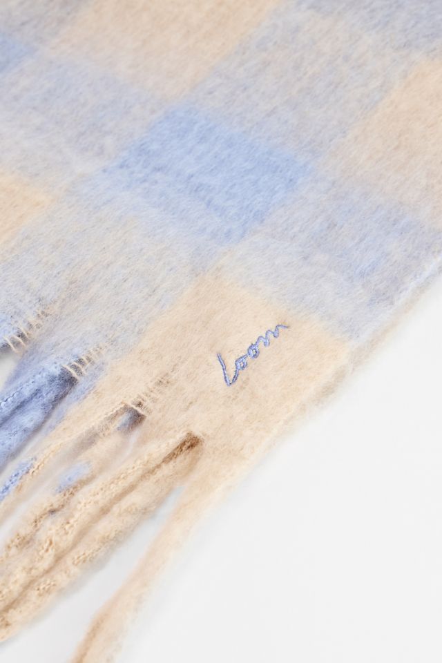 Loom Blue Check Scarf #3