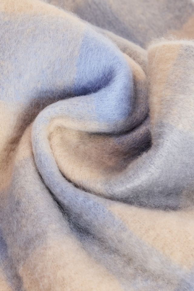 Loom Blue Check Scarf #4