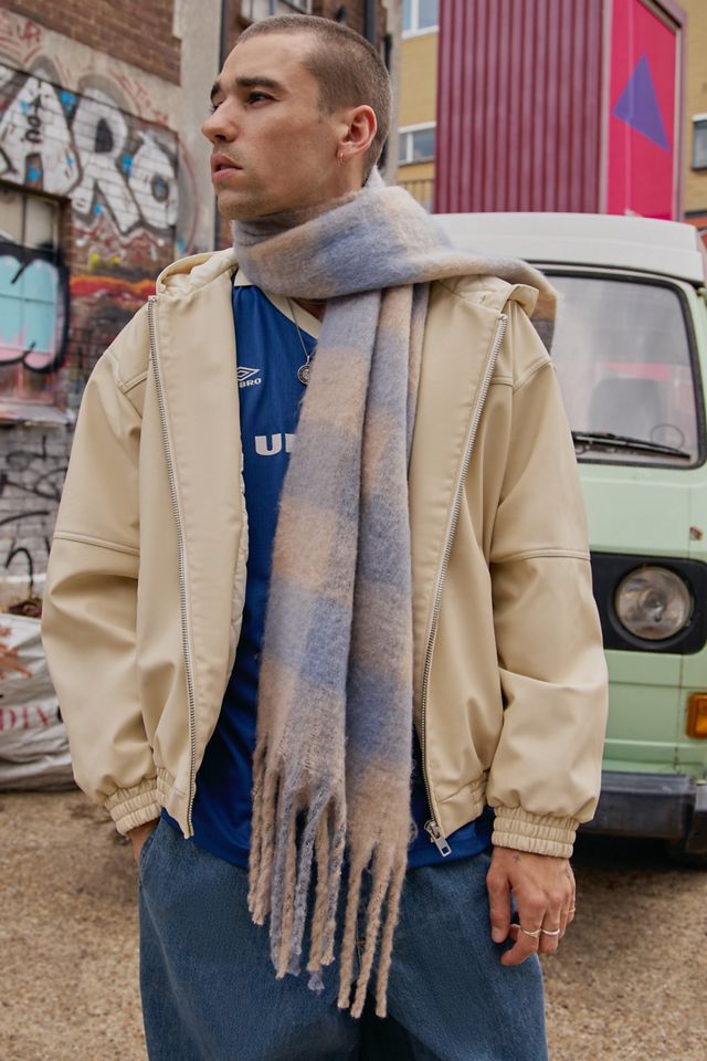 Loom Blue Check Scarf #2
