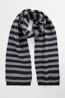 Écharpe fine à rayures gris foncé BDG