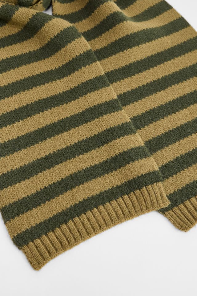 BDG Green Stripe Thin Scarf #2
