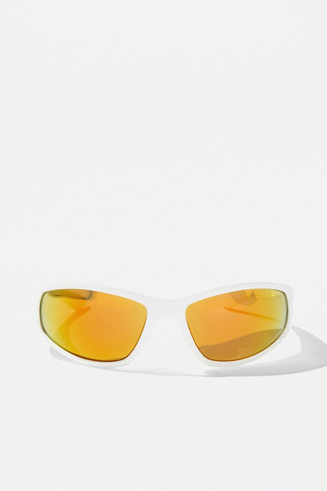 iets frans... White Sports Wrap Sunglasses #1