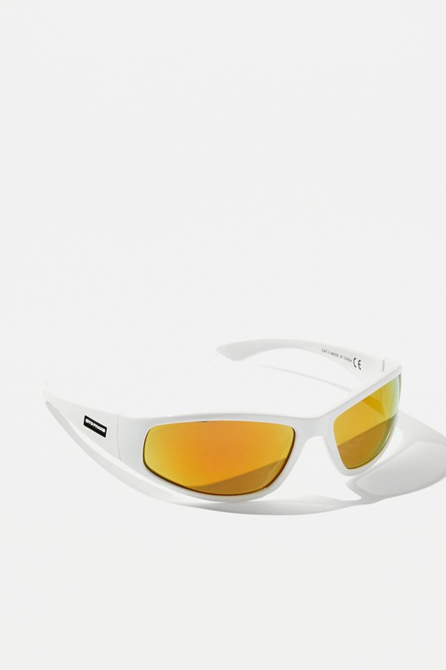 iets frans... White Sports Wrap Sunglasses #2