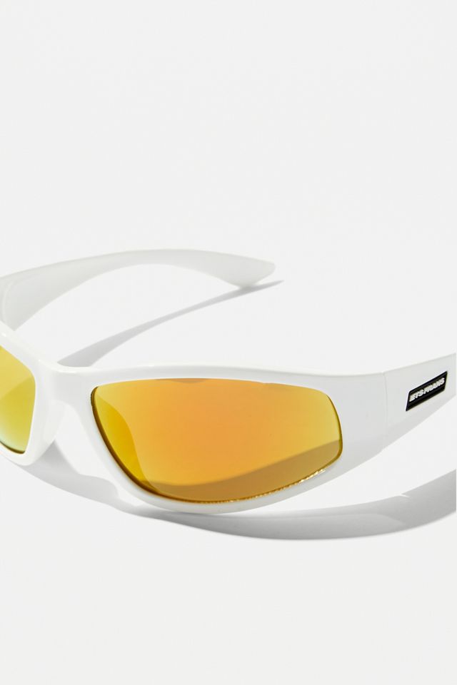 iets frans... White Sports Wrap Sunglasses #3