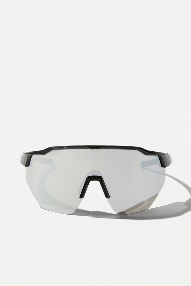 UO Elliot Black Sports Visor Sunglasses #1
