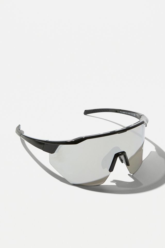 UO Elliot Black Sports Visor Sunglasses #2