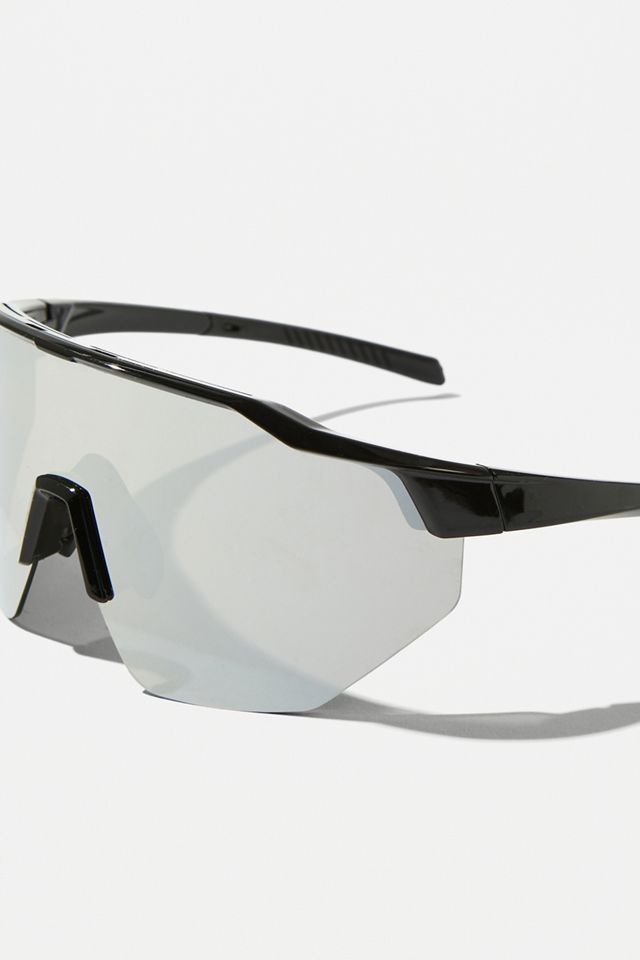 UO Elliot Black Sports Visor Sunglasses #3