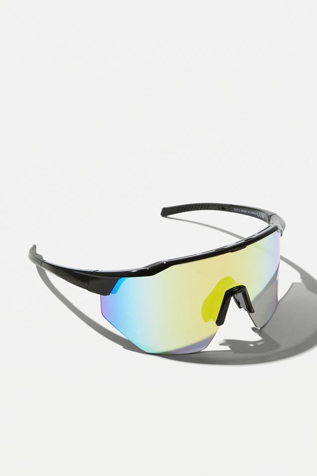 Lunettes de soleil à visière de sport orange UO Elliot #3