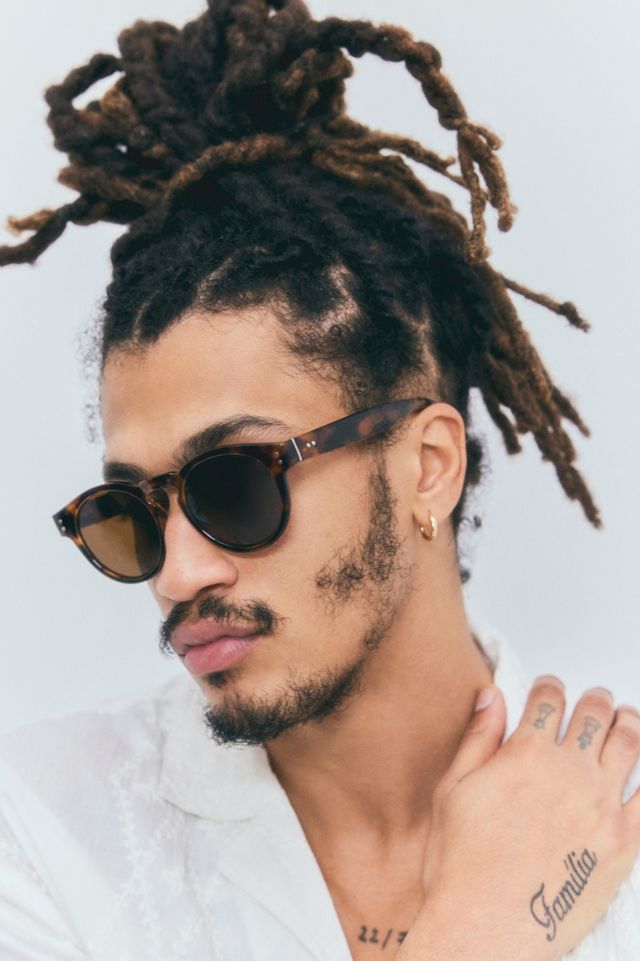 UO Braker Tortoiseshell Rounded Sunglasses | Urban Outfitters UK