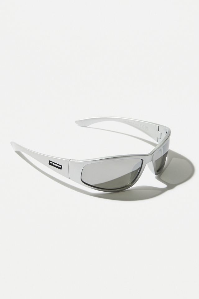 iets frans... Lunettes de soleil enveloppantes argentées pour le sport #2