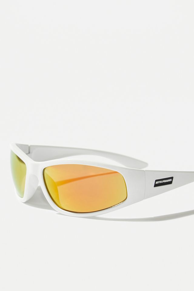 iets frans... White Sports Wrap Sunglasses #3