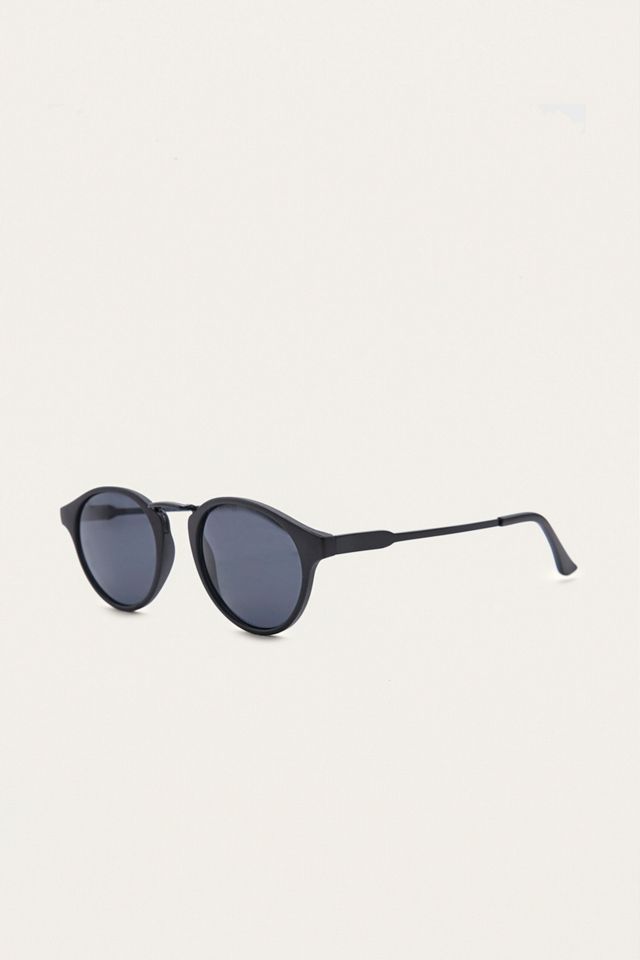 UO Black Demi Round Smoke Sunglasses #2