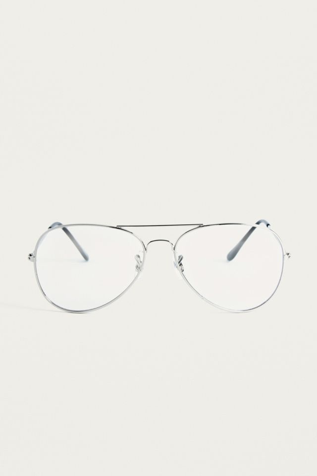 UO Silver Aviator Readers #1