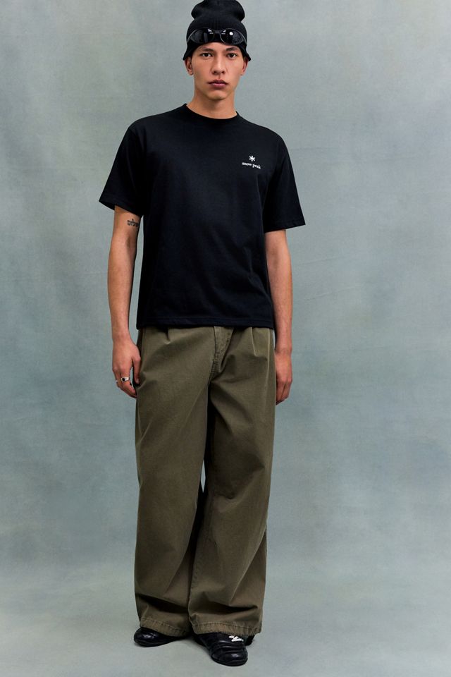 Snow Peak T-Shirt Nera con Logo #1