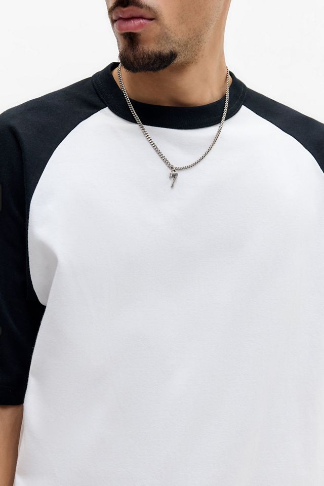 United Athle White & Black Raglan T-Shirt #1