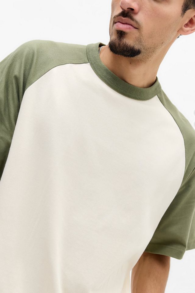 United Athle Ecru & Khaki Raglan T-Shirt #1