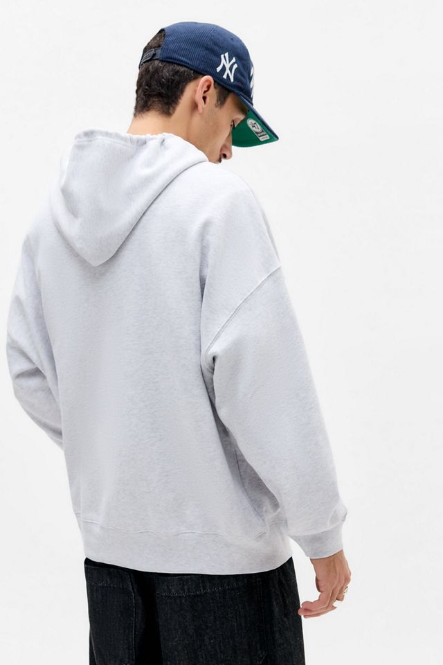 Sweat à capuche ample épais gris cendré United Athle #3