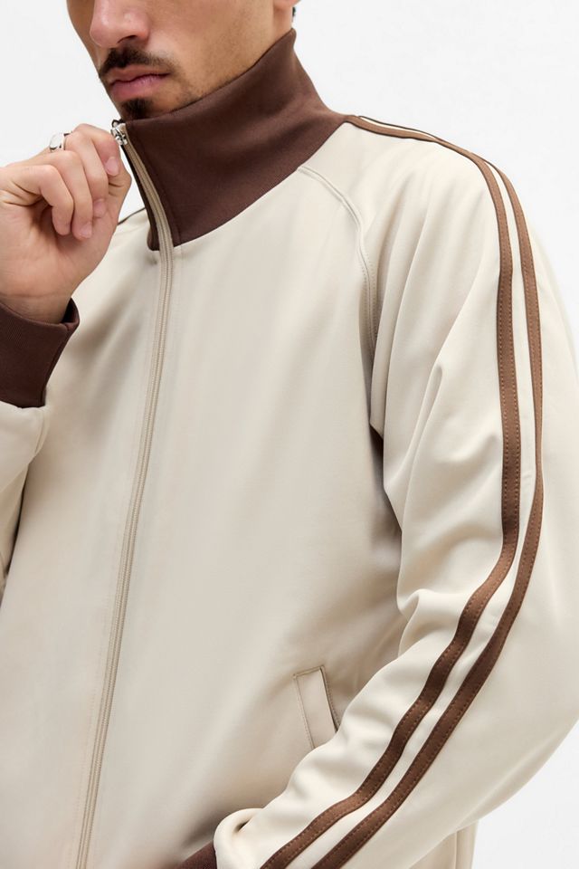 United Athle Ecru & Brown Track Jacket #1