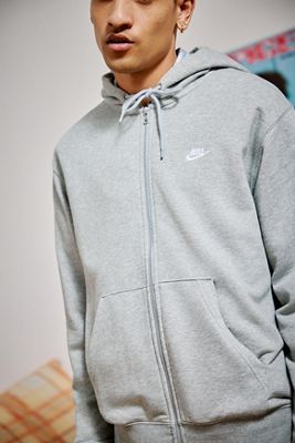 Sudadera con Capucha y Cremallera Gris Oscuro Jaspeado Nike
