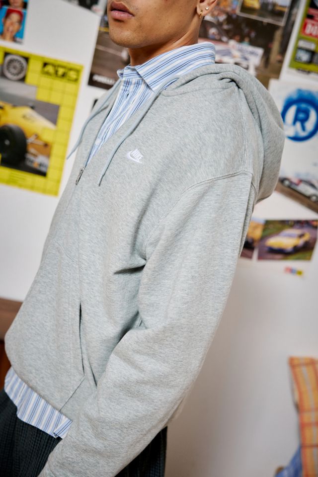 Nike Dunkelgrau Melierter Zip-Kapuzenpullover mit Durchgehendem Reißverschluss #2