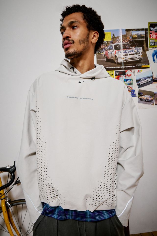 Felpa con Cappuccio Pullover Nike Tech Light Bone #1