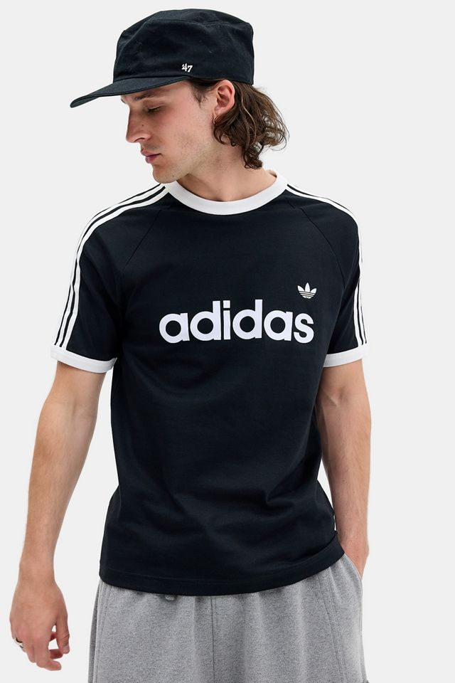 adidas Black 3-Stripes Ringer T-Shirt #2