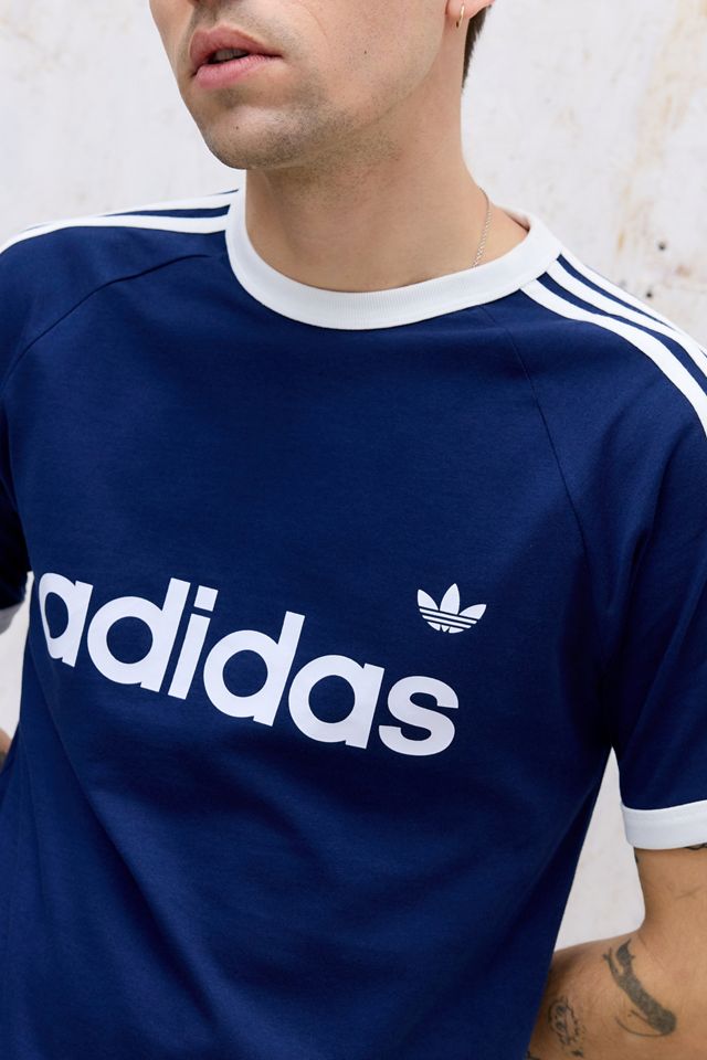 T-Shirt adidas Originals Night Indigo 3-Stripes Ringer #2
