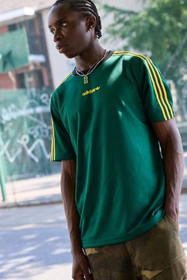 adidas Grünes College-Jacquard-T-Shirt