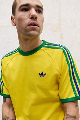 adidas Originals Yellow 3-Striped T-Shirt