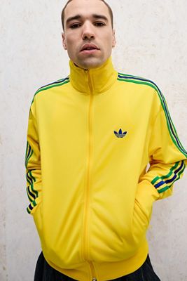 Chaqueta Deportiva con 3 Rayas Amarilla adidas Originals