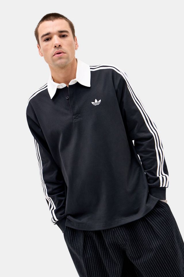 adidas Originals Red 3-Stripe Long Sleeve Raglan Tee #2
