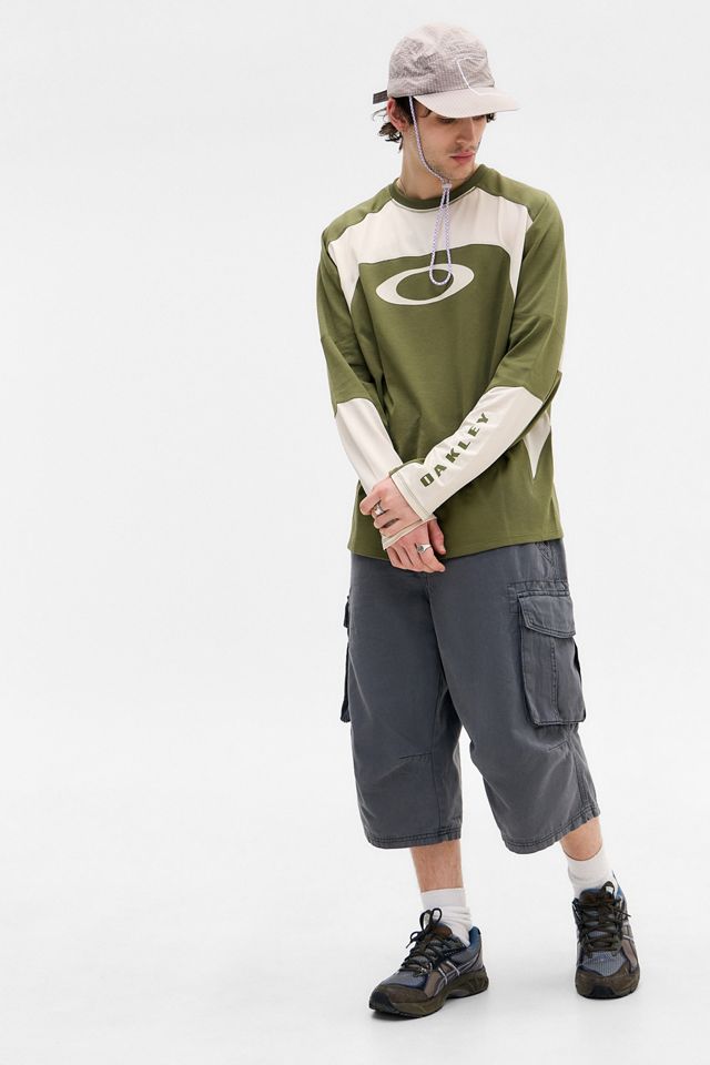 Oakley UO Exclusive Green Moto Long Sleeve Jersey T-Shirt #3