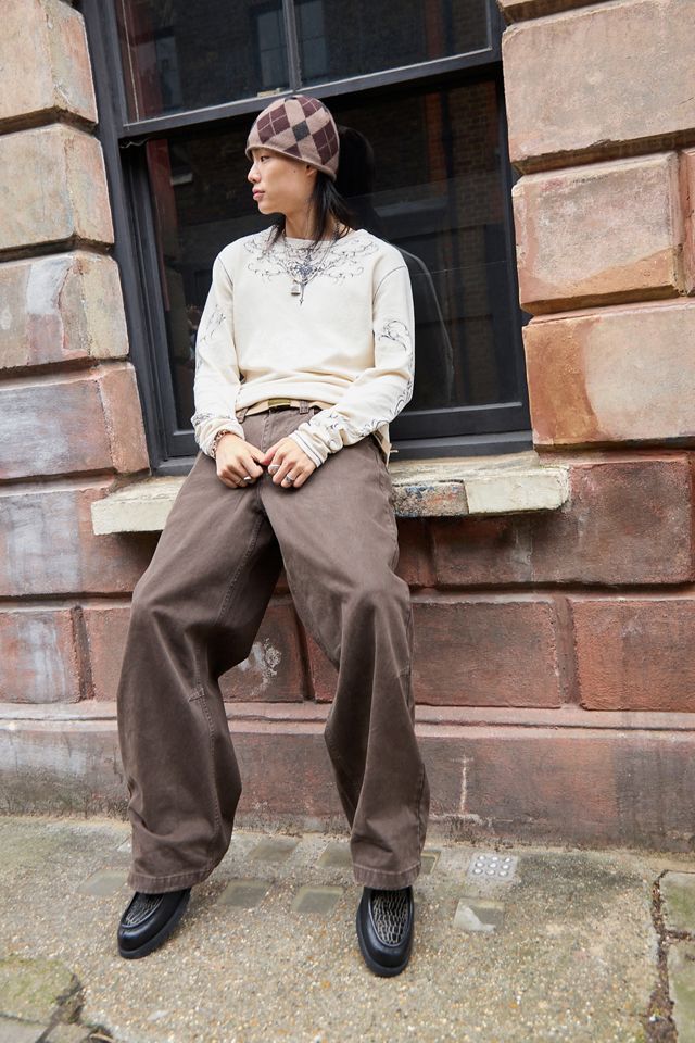 Jaded London UO Exclusive Top a Maniche Lunghe Ines Waffle Ecru #1
