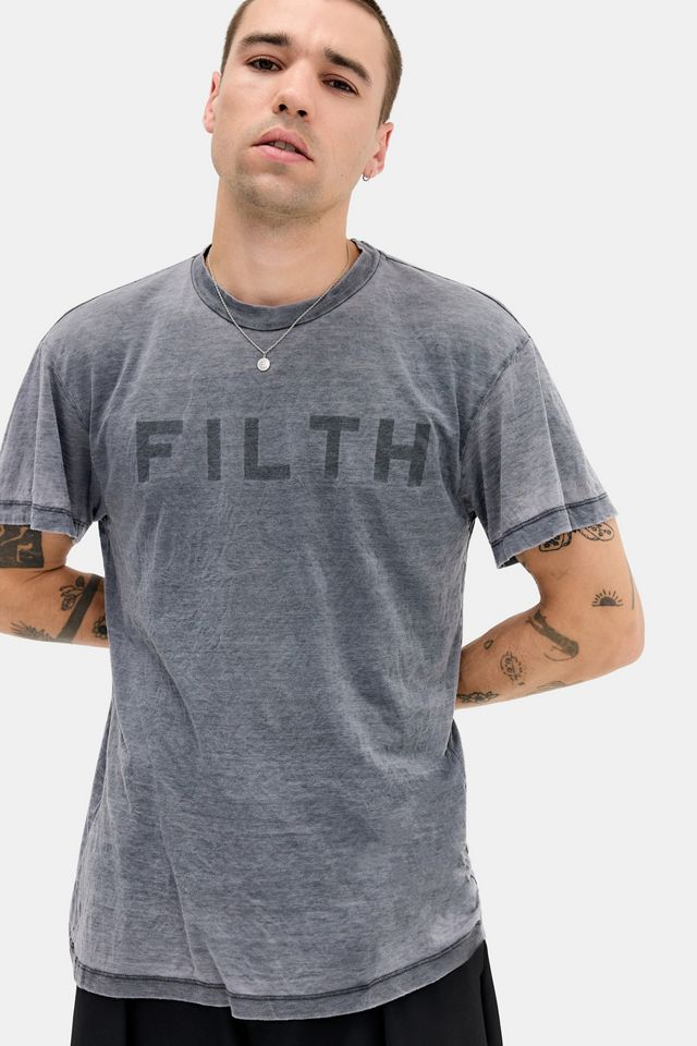 Jaded London T-Shirt Rilassata Grigia Filth #1