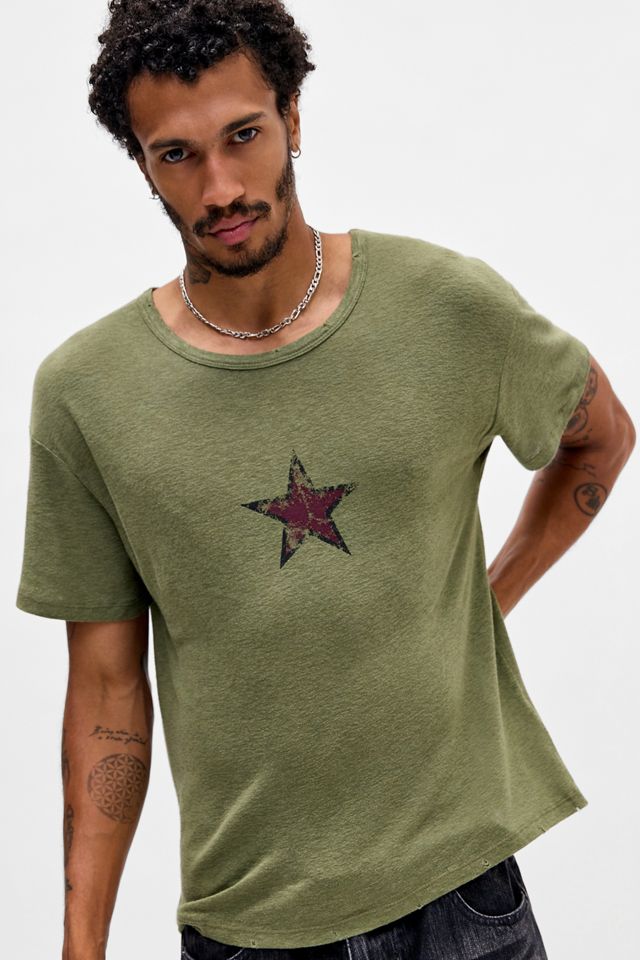 Jaded London Green Star Sun Faded T-Shirt #2