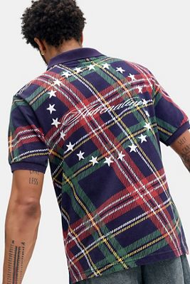 Jaded London Adrenaline Checked Polo Shirt