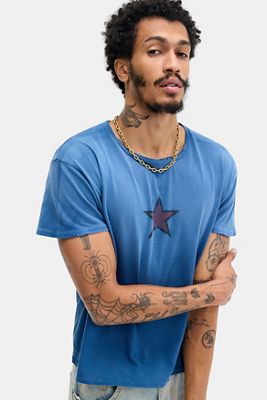 T-shirt grafica Jaded London Navy Star Sun Faded