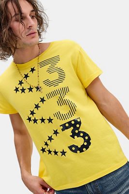 Camiseta con Estampado de Corazón Amarillo Jaded London
