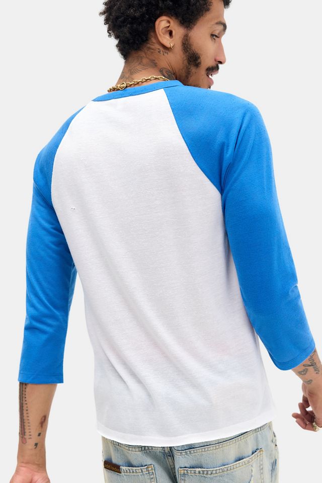 T-shirt de baseball vieilli bleu Jaded London #3