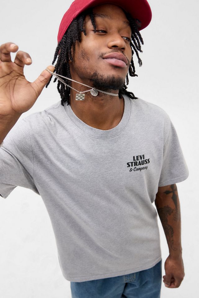 Levi's Grey Archival Overalls T-Shirt #1