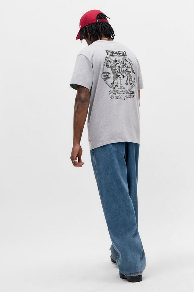 Levi's Grey Archival Overalls T-Shirt #2