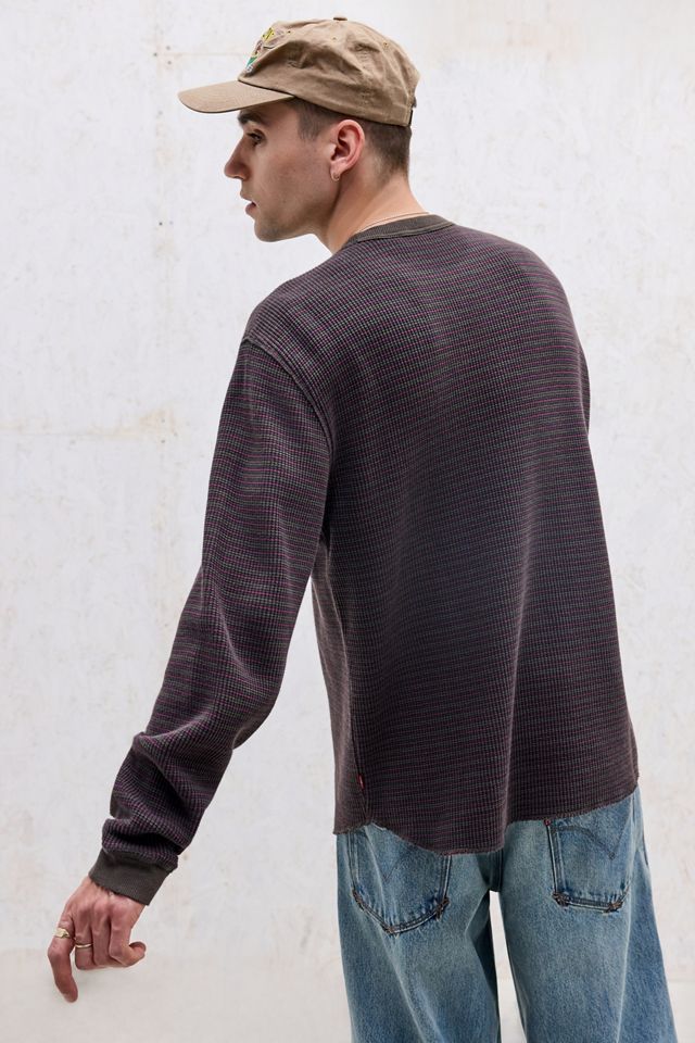 Levi's Striped Long Sleeve Waffle Tee #3