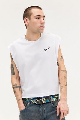 Nike White Mesh Crop Vest