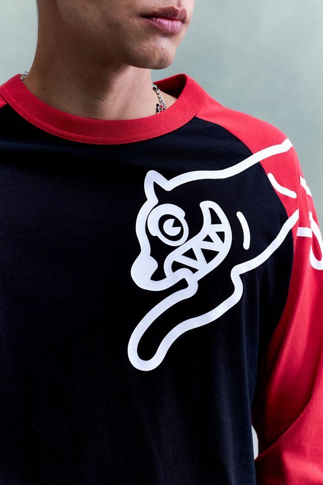 T-shirt raglan à manches longues ICECREAM Black Running Dog #2