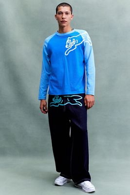 ICECREAM Maglia Raglan a Maniche Lunghe Blue Running Dog