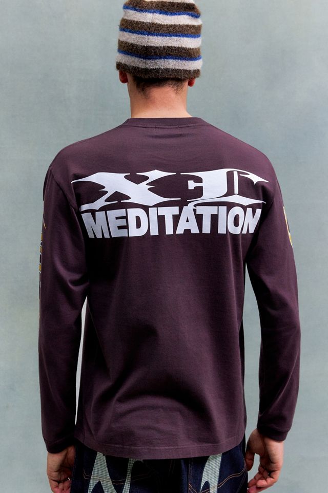 XLARGE Purple Meditation Long Sleeve T-Shirt #1