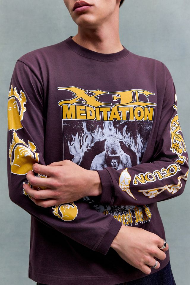 XLARGE Purple Meditation Long Sleeve T-Shirt #2