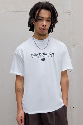 T-shirt blanc Linear Heritage New Balance